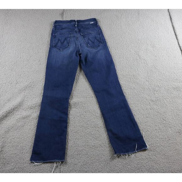 Mother Jeans 24 Blue Denim The Insider Crop Step Fray Ankle Distressed Hem USA - Picture 2 of 9